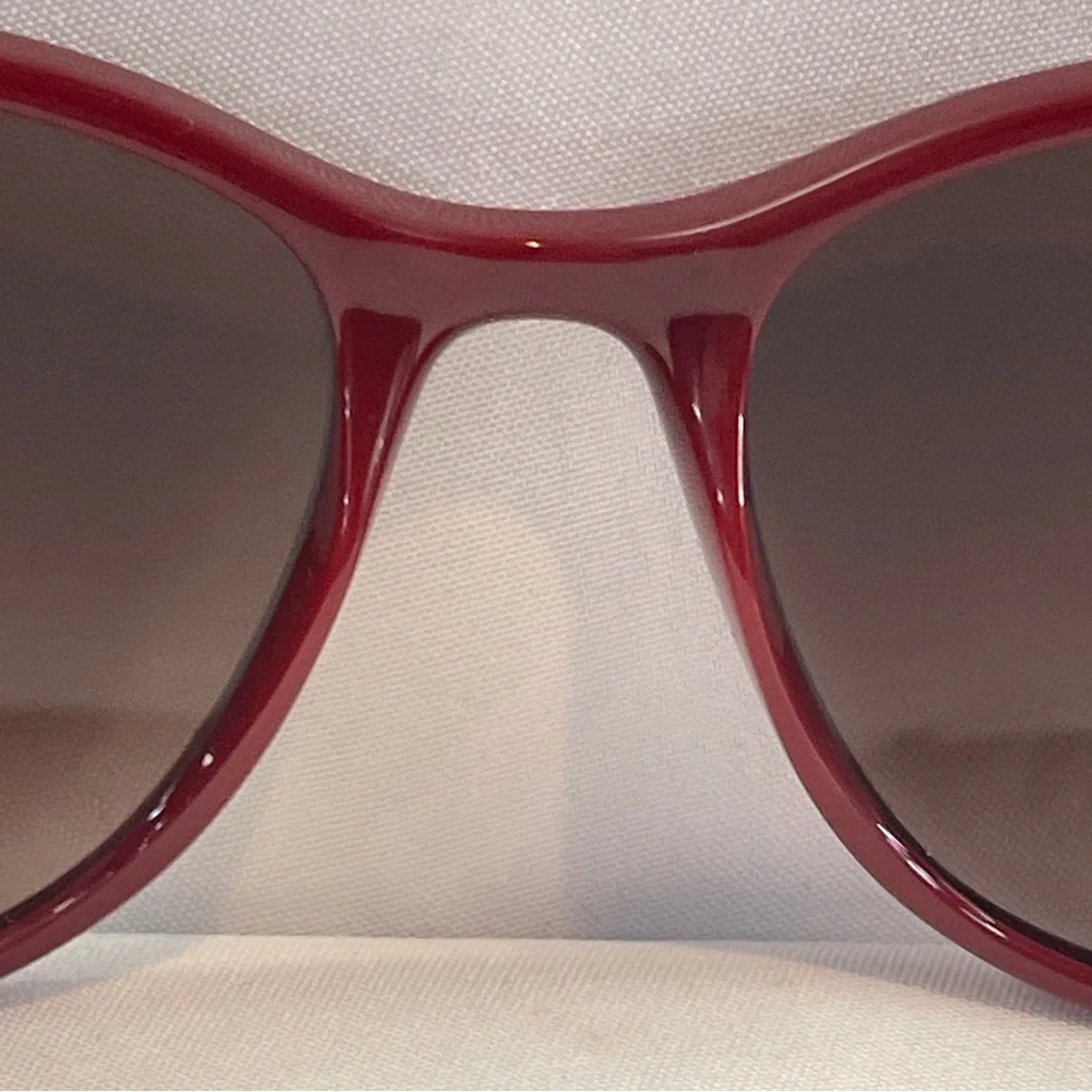 Emporio Armani EA4073 Bordeaux Cat-Eye Sunglasses With Brown Gradient Lenses - Picture 10 of 12
